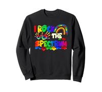 Rompecabezas de concienciación sobre el autismo autista Rainbow I Rock The Spectrum Sudadera
