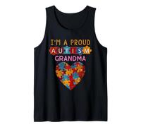 Rompecabezas de concienciación sobre el Autismo I'm A Proud Grandma Love Heart Camiseta sin Mangas