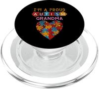Rompecabezas de concienciación sobre el Autismo I'm A Proud Grandma Love Heart PopSockets PopGrip para MagSafe