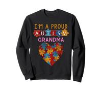 Rompecabezas de concienciación sobre el Autismo I'm A Proud Grandma Love Heart Sudadera