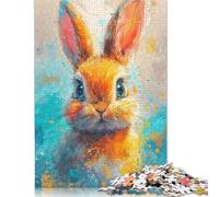 Rompecabezas de Conejito al Atardecer, 1000 Piezas (26 x 38 cm), cartón 100% Reciclado, Ideal para niños y Adultos a Partir de 12 años. Regalo para el Día del Padre.