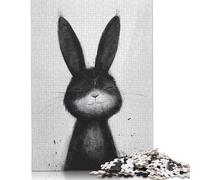 Rompecabezas de Conejito de Tinta Feliz, Juguete de descompresión, 100% cartón Reciclado, para Adultos, Adolescentes, Regalo del Día del Padre, 1000 Piezas (26 x 38 cm)