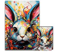 Rompecabezas de Conejo de 1000 Piezas, Ideal para Adultos, un desafiante Rompecabezas para Adolescentes, Divertido Juego Interactivo para Toda la Familia, 26x38cm/10,23x14,96 Pulgadas.