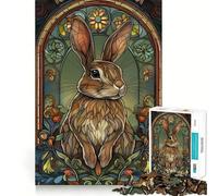 Rompecabezas de Conejo de 1000 Piezas para Adolescentes, Juguete de lógica Mental, Tranquilo, Firme, de Corte, artículo de Santa Claus (50x75cm)