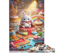 Rompecabezas de Conejo de Orejas caídas, de Papel 100% Reciclado, Rectangular, para Adultos y Adolescentes, 1000 Piezas (38 x 26 cm)
