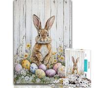 Rompecabezas de Conejo de Pascua para bebés y Adultos, 1000 Piezas, Juego Educativo, Juguete de desafío, decoración de Pared, cumpleaños y Navidad, 38x26cm