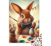 Rompecabezas de Conejo, Divertido Rompecabezas Rectangular de Papel para niños y Adultos a Partir de 12 años, Regalo de cumpleaños, 1000 Piezas (75 x 50 cm)