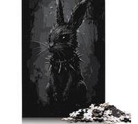 Rompecabezas de Conejo gótico con Pinchos Oscuros, 1000 Piezas (38 x 26 cm), cartón 100% Reciclado, Ideal para el Día de la Madre.