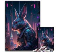 Rompecabezas de Conejo Humano de 1000 Piezas para Adultos. Rompecabezas imposibles para Adultos, decoración del hogar, Entrenamiento Mental y Regalos navideños. 26x38cm/10,23x14,96 Pulgadas.