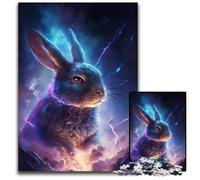 Rompecabezas de Conejo mágico de 1000 Piezas para Adultos. Rompecabezas para Adultos, Actividad Familiar, decoración del hogar, Regalo navideño, 26x38cm/10,23x14,96 Pulgadas.