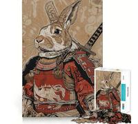 Rompecabezas de Conejo samurái de 1000 Piezas para Adolescentes Juguete de razonamiento y Habilidad Divertido y Relajante Corte preciso Regalo Ideal (38x26cm)