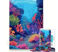 Rompecabezas de corales submarinos con 1000 Piezas,Divertido y con tecnología Avanzada de Corte láser Juguete Ideal para el Entretenimiento en Interiores Durante Las Vacaciones (38x26cm)