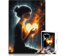 Rompecabezas de corazón ardiente de 1000 Piezas para Adolescentes, Desarrollo cognitivo, Divertido Juego, celebración Especial, Regalo, tamaño 38x52cm