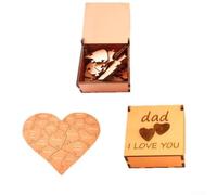 Rompecabezas de corazón de madera para el día del padre, San Valentín, manualidades, decoración del hogar, material de boj con mensajes de 20 razones, estilo de arte moderno para regalo versátil para