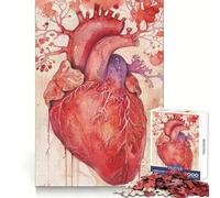 Rompecabezas de corazón Humano en Acuarela para Adolescentes, 1000 Piezas, Ejercicio cognitivo, Entretenimiento, sin Bordes ásperos, (38x52cm)