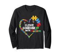 Rompecabezas de corazón I Love Someone with Autism Manga Larga