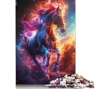 Rompecabezas de Corcel Cósmico en Carrera Ardiente, Juegos desafiantes para Toda la Familia, Rompecabezas de cartón 100% Reciclado para Adultos y niños, Regalo de cumpleaños, 1000 Piezas (75 x 50 cm)