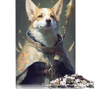 Rompecabezas de Corgi el Mago, decoración única para el hogar, Rompecabezas Rectangular de Papel para Adultos y Adolescentes, Regalo para el Día de la Madre, 1000 Piezas (75 x 50 cm)