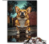 Rompecabezas de Corgi Feliz de 1000 Piezas para Adolescentes, Ideal para armar Patrones en casa, Regalo de cumpleaños o de Viaje (26x38cm)