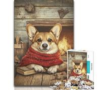 Rompecabezas de Corgi Feliz para Adolescentes, Ayuda al Cerebro a Ejercitar, Juguetes Adictivos para Cultivar la Paciencia, Una Obra de Arte, 50x75cm