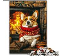 Rompecabezas de Corgi Feliz para Adultos y Adolescentes, 1000 Piezas, Ayuda a ejercitar el Cerebro, Juguetes adictivos para Cultivar la Paciencia, Juego de desafío único (50x75cm)