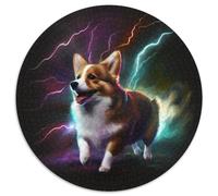 Rompecabezas de Corgi para Adultos, 1000 Piezas, Redondo, para Principiantes, Ideal para cumpleaños y Regalos navideños, 67,5 x 67,5 cm