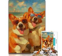 Rompecabezas de Corgi Selfie para Adultos y Adolescentes, 1000 Piezas, Juguete Educativo Intelectual descompresor, Regalo de cumpleaños, Arte de Pared, 38x26cm