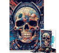 Rompecabezas de cráneo Exterior de 1000 Piezas para Adultos, Juguete para desafiar el Cerebro, Tiempo Libre, diseño nítido, Regalo increíble (38x52cm)