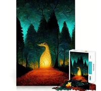 Rompecabezas de Criaturas del Bosque Fantásticas 1000 Piezas Entrenamiento Mental Diversión Componentes Resistentes y Limpios Entretenimiento Cautivador para Interiores Acogedores (38x26cm)