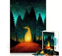 Rompecabezas de Criaturas fantásticas del Bosque para Adultos 1000 Piezas Juego de Memoria Ajuste Firme Montaje Seguro Juego de construcción de Conexiones significativas (50x75cm)