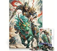 Rompecabezas de Criaturas guerreras con Forma de dragón para Adolescentes, 1000 Piezas, para desarrollar la Inteligencia y la Habilidad Un Escape Tranquilo y Limpio (38x26cm)