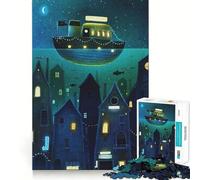 Rompecabezas de Criaturas submarinas de 1000 Piezas Juguete de construcción Focus Building Toy Ajuste Huecos Actividad gratificante para días lluviosos (38x26cm)