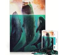 Rompecabezas de Criaturas submarinas de 1000 Piezas para Adolescentes Entrenamiento de Memoria Diversión,conexión Limpia y sin interrupciones Actividad Relajante para Grupos en Interiores (50x75cm)