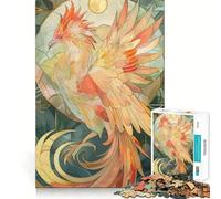 Rompecabezas de Cristal Legendario Phoenix de 1000 Piezas para Adultos, Juguete para ejercitar la Mente, diseño Casual y Relajante, Pieza de colección de Arte para armar (50x75cm)