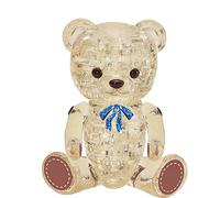 HCM Kinzel- Bär 59191-Puzle 3D de Cristal para Adultos y niños, 48 Piezas, a Partir de 14 años, Claro, Color marrón (HCM59191)