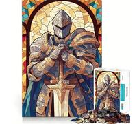 Rompecabezas de Cristal Paladín Guerrero para Adultos, 1000 Piezas, Rompecabezas Mental, Relajante, para armar, (50x75cm)