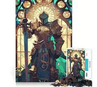 Rompecabezas de Cristal Paladin Warrior de 1000 Piezas para Adolescentes Juego Inteligente de Rompecabezas Tiempo de Aprendizaje Imagen para armar Regalo Encantador (50x75cm)
