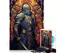 Rompecabezas de Cristal Paladin Warrior de 1000 Piezas para Adolescentes Juego Inteligente de Rompecabezas Tiempo de Aprendizaje Imagen para armar Un Regalo Encantador (38x26cm)