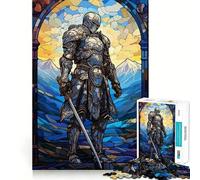Rompecabezas de Cristal Paladin Warrior de 1000 Piezas para Adolescentes, Juguete de Habilidad, Tiempo Tranquilo, Corte Exacto, Regalo increíble (38x52cm)
