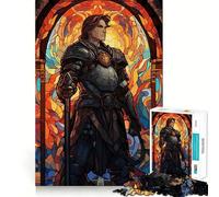 Rompecabezas de Cristal Paladin Warrior de 1000 Piezas para Adolescentes Reducción de la Memoria, reducción del estrés, Corte Suave, Regalo artístico (38x26cm)