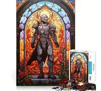 Rompecabezas de Cristal Paladin Warrior de 1000 Piezas para Adultos, Juguete Que desafía la Mente, diversión en Conjunto, Corte de Calidad, (38x52cm)