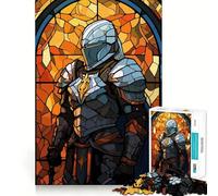 Rompecabezas de Cristal Paladin Warrior de 1000 Piezas para Adultos Mejora la Memoria Ideal para el Ocio Corte Firme Fiestas (38x52cm)