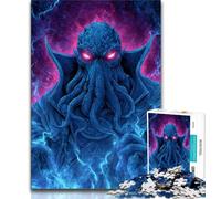 Rompecabezas de Cthulhu para Adultos 1000 Piezas desafiante y antiestrés Ideal para decoración de Escritorio 75x50cm
