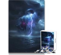 Rompecabezas de Cthulhu Rising Storm de 1000 Piezas para Adolescentes, Juego Educativo para el Desarrollo de Habilidades, Momentos Especiales, tamaño 50x75cm