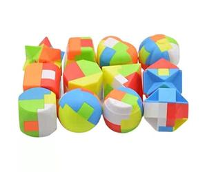 Rompecabezas de Cuenta Atrás de Navidad, Divertidos Juegos Cerebrales para Niños y Niñas, Juegos de Fiesta, Rompecabezas para Medias Navideñas, Plástico + Metal (Colorful)