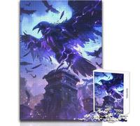 Rompecabezas de Cuervo eléctrico sobre Pedestal de Piedra para Adultos, 1000 Piezas, Actividad educativa, Ocasiones Festivas, tamaño 50x75cm