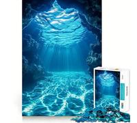 Rompecabezas de Cueva submarina de 1000 Piezas Estimula la concentración Divertido Corte láser para un Ajuste Actividad para Compartir con Seres Queridos (38x26cm)