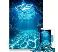 Rompecabezas de Cueva submarina para Adolescentes,1000 Piezas,Divertido Juego de Memoria,Superficie Lisa sin Rebabas,Regalo de cumpleaños,Juguete para ejercitar la Mente (38x52cm)