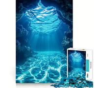 Rompecabezas de Cueva submarina para Adultos,1000 Piezas,Juego de Memoria,Ajuste Firme,Montaje Seguro,Juego de construcción de Conexiones significativas (50x75cm)