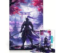 Rompecabezas de Cultura Japonesa samurái de 1000 Piezas para Adultos Juguete Inteligente y Divertido Bordes Lisos Decoración de Pared (50x75cm)